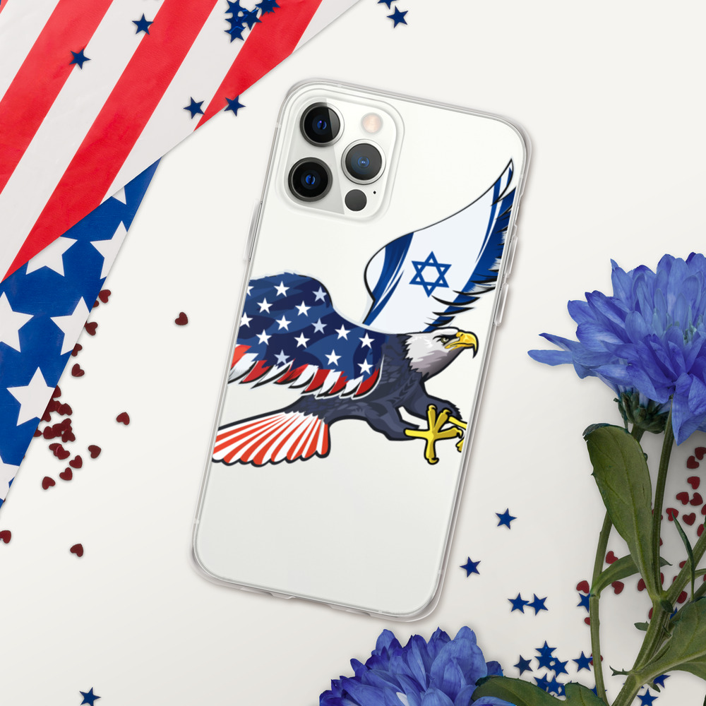 On Freedom’s Wing – Israel USA Flag iPhone Case