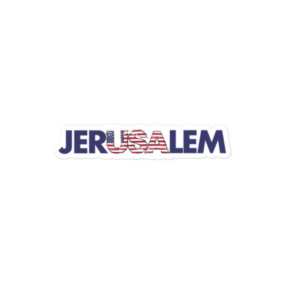 JerUSAlem Israeli American Flag Sticker Accessories Love 4 Israel