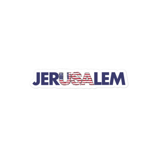 JerUSAlem Israeli American Flag Sticker Accessories Love 4 Israel