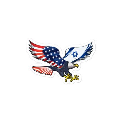 On Freedom’s Wing – Israel USA Flag Sticker Accessories Love 4 Israel