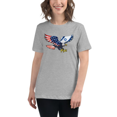 On Freedom’s Wing – Israel USA Flag Women’s Relaxed Fit T-Shirt Clothing Love 4 Israel